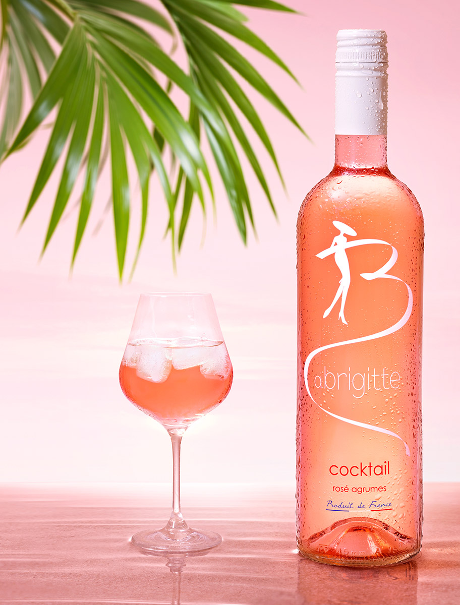 Campagne publicitaire vin Cocktail rosé agrumes aBrigitte