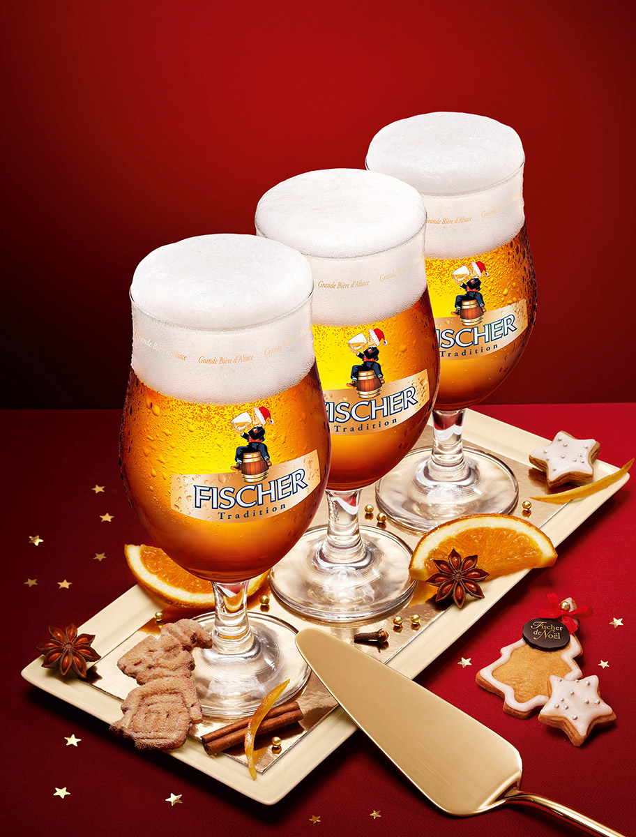 Campagne publicitaire bière Fischer de Noël