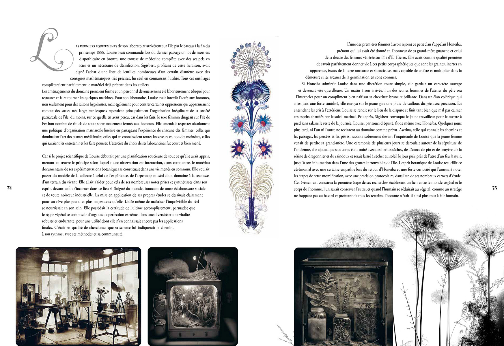 Old photographs of workshops and strange botany