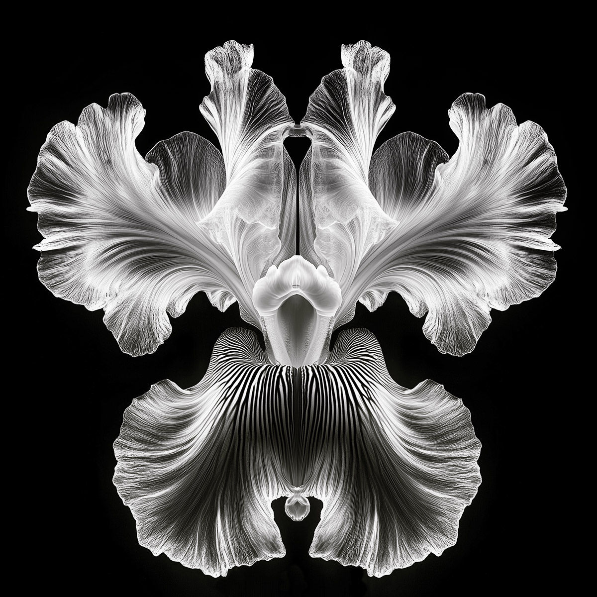 Digital iris unfurling with spectral elegance
