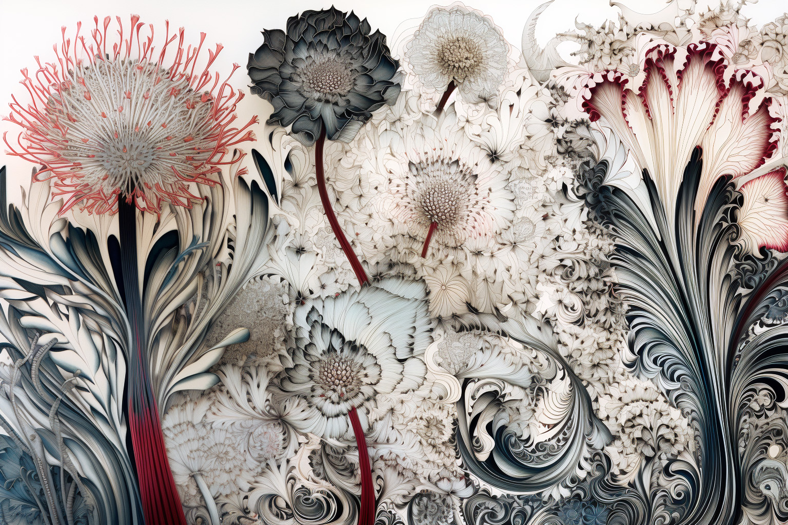 Meisen-style blossoms for elegant Japanese wall art