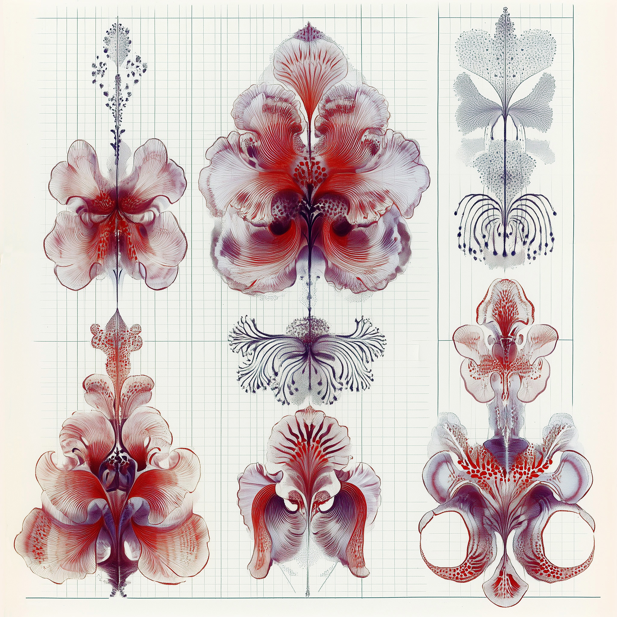 Iris-inspired tapestry with nostalgic workshop echoes