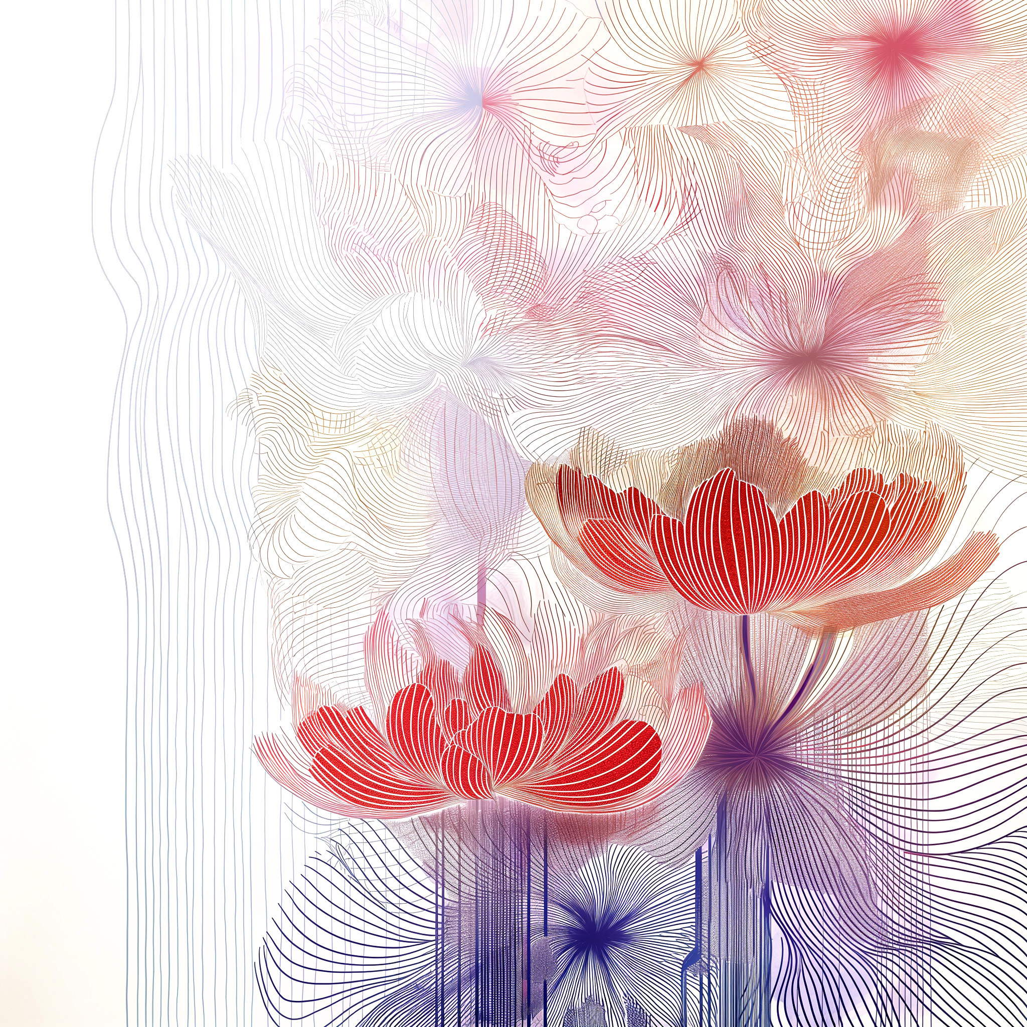 Woven botanical relics in tapestry-inspired design