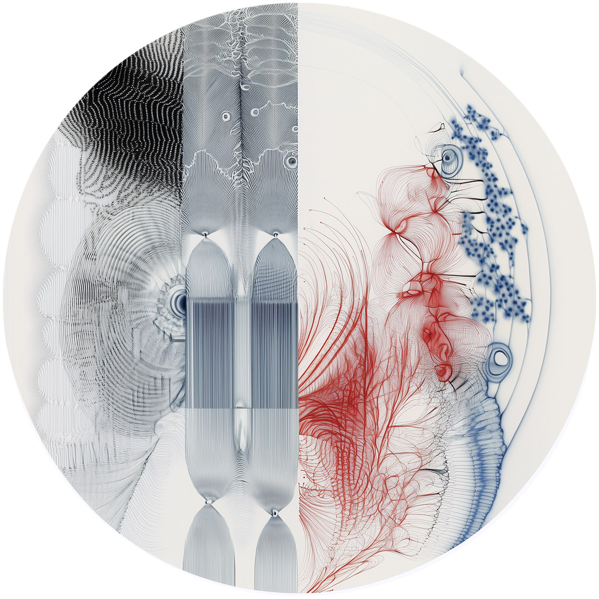 Geometric abstraction pattern 1 for circular plate illustration