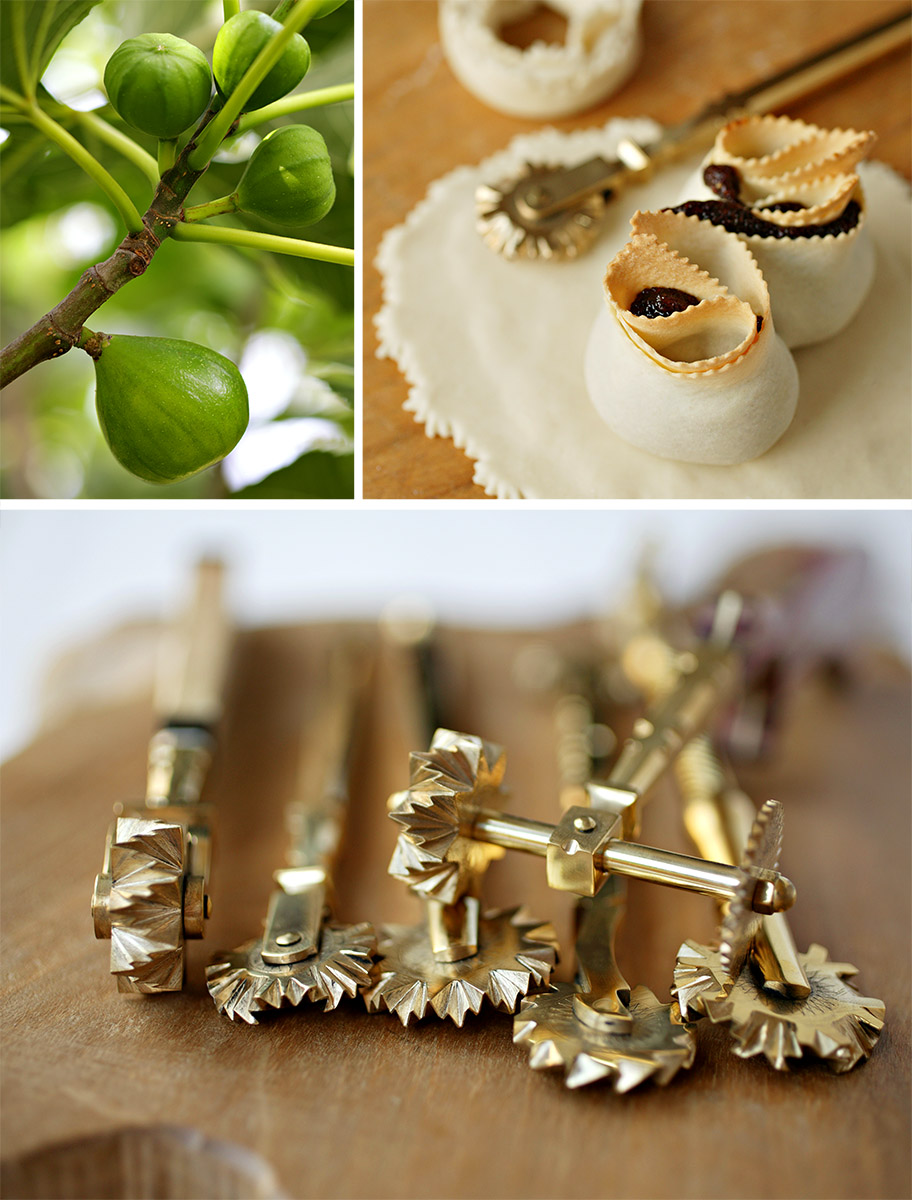 Roulettes à patisserie Sardes, gâteaux fourrés aux figues